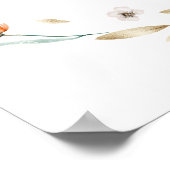 Boho Flower Baby Shower Welcome Poster (Ecke)