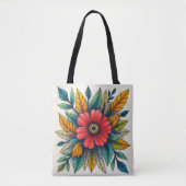 Boho Flower Clipart Tasche (Vorderseite)
