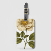 Boho Flower Custom Name Gepäckanhänger (Vorderseite Vertikal)