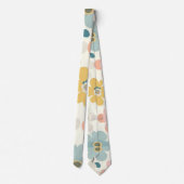 Boho Flower Floral Custom – Elegant Fashion Krawatte (Rückseite)