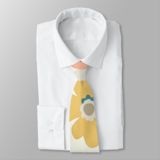 Boho Flower Floral Custom – Elegante Mode Krawatte (Gebunden)