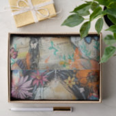 BOHO FLOWER MÄDCHEN DECOUPAGE SEIDENPAPIER (Geschenk)