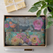 BOHO FLOWER MÄDCHEN DECOUPAGE SEIDENPAPIER (Geschenk)