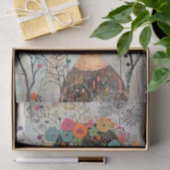BOHO FLOWER MÄDCHEN DECOUPAGE SEIDENPAPIER (Geschenk)