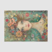 BOHO FLOWER MÄDCHEN DECOUPAGE SEIDENPAPIER (Vorderseite)