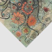 BOHO FLOWER MÄDCHEN DECOUPAGE SEIDENPAPIER (Ausschnitt)
