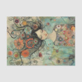 BOHO FLOWER MÄDCHEN DECOUPAGE SEIDENPAPIER (Vorderseite)