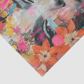 BOHO FLOWER MÄDCHEN DECOUPAGE TISSUPAPIER SEIDENPAPIER (Ausschnitt)