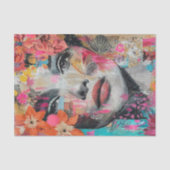 BOHO FLOWER MÄDCHEN DECOUPAGE TISSUPAPIER SEIDENPAPIER (Vorderseite)