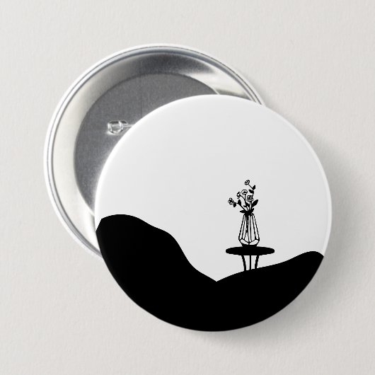 Boho Flower pot on table Button (Vorne & Hinten)