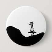 Boho Flower pot on table Button (Vorderseite)