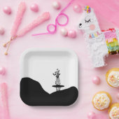 Boho Flower pot on table Pappteller (Party)