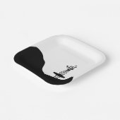 Boho Flower pot on table Pappteller (Gewinkelt)