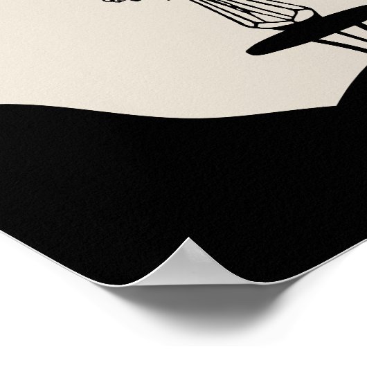 Boho Flower pot on table Poster (Ecke)