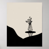 Boho Flower pot on table Poster (Vorne)