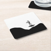 Boho Flower pot on table Rechteckiger Pappuntersetzer (angewinkelt)