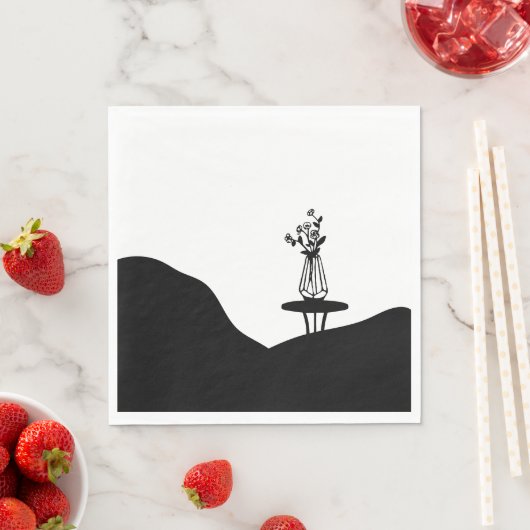 Boho Flower pot on table Serviette (Beispiel)