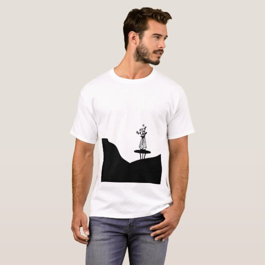 Boho Flower pot on table T-Shirt (Vorne ganz)