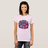 Boho Flower Power Grafik T-Shirt (Vorne ganz)