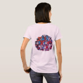 Boho Flower Power Grafik T-Shirt (Schwarz voll)
