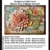 Boho Flower with Artisan Texture DZ9R Decoupage Seidenpapier