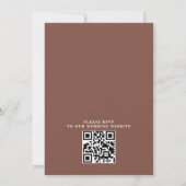 Boho Flowers Elegant Modern Budget QR Code Wedding Einladung (Rückseite)