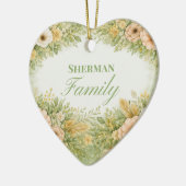 Boho Flowers Familienname Keramik Ornament (Links)