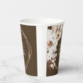 Boho Flowers Pampa Grass Botanical Bridal Shower Pappbecher (Rechts)