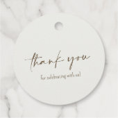 Boho Fluffy Pampas Grass Brautparty Vielen Dank Geschenkanhänger (Rückseite)