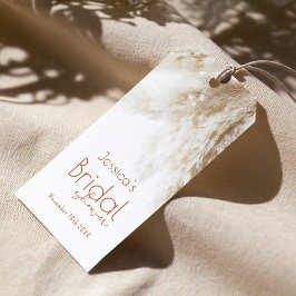 Boho Fluffy Pampas Grass Brautparty Vielen Dank Geschenkanhänger