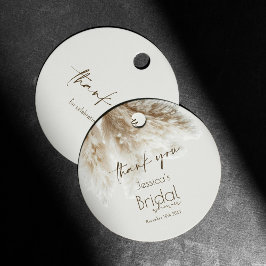 Boho Fluffy Pampas Grass Brautparty Vielen Dank Geschenkanhänger