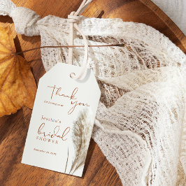 Boho Fluffy Pampas Grass Brautparty Vielen Dank Geschenkanhänger