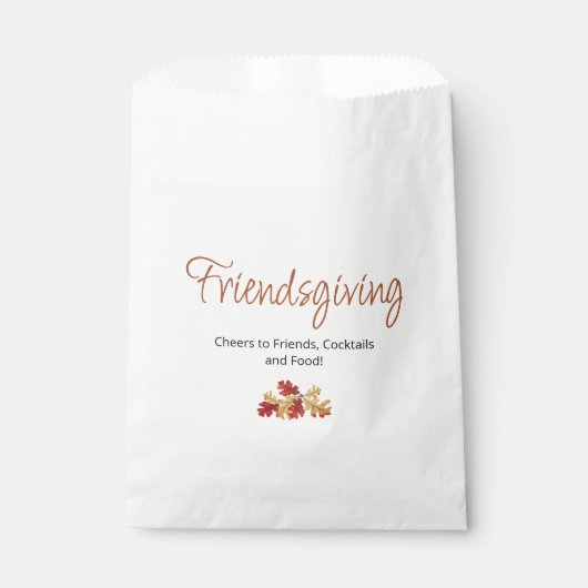 Boho Foliage Friendsgiving Moderner Erntedank Geschenktütchen (Vorderseite)