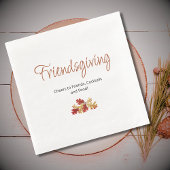Boho Foliage Friendsgiving Moderner Erntedank Serviette