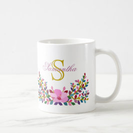 Boho Foliage Hibiskus Tasse