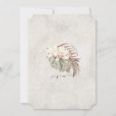 BOHO Foliage Sage Green White Orchid Floral Jungle Einladung (Rückseite)