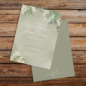 Boho Foliage Watercolor Tropical Palm Blätter Einladung