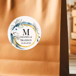 BOHO Foliage Wedding Vielen Dank Sticker