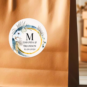 BOHO Foliage Wedding Vielen Dank Sticker