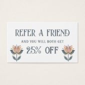 Boho Folk Art Blume Referenzkarte (Vorderseite)