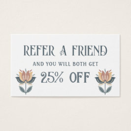 Boho Folk Art Blume Referenzkarte