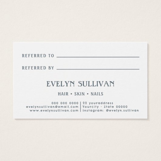 Boho Folk Art Blume Referenzkarte (Rückseite)