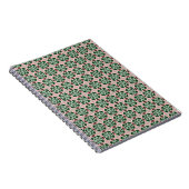 Boho Folk Art Eclectic Retro Weihnachtsmuster Notizblock (Rechte Seite)