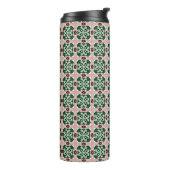 Boho Folk Art Eclectic Retro Weihnachtsmuster Thermosbecher (Nach links gedreht)