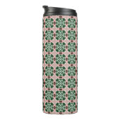 Boho Folk Art Eclectic Retro Weihnachtsmuster Thermosbecher (Nach rechts gedreht)
