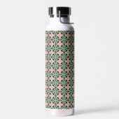 Boho Folk Art Eclectic Retro Weihnachtsmuster Trinkflasche (Links)