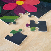 Boho-Folk-Art-Katze, Blumen & Schmetterling Puzzle (Seite)