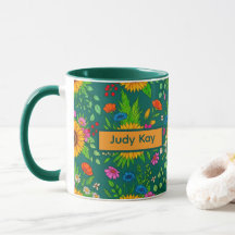 Boho-Folk-Blumen Elegantes Geschenk