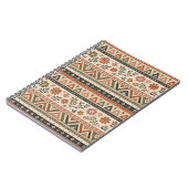 Boho-Folk-Blumen-Geometrisches Nahtloses Muster Notizblock (Linke Seite)