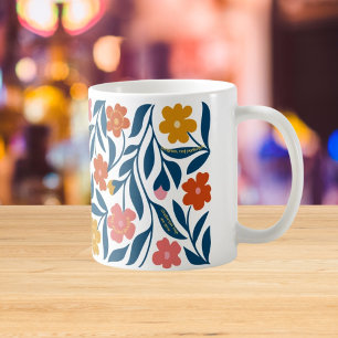 Boho-Folk-Blumenkunst, Geschenk mit positiver Affi Kaffeetasse